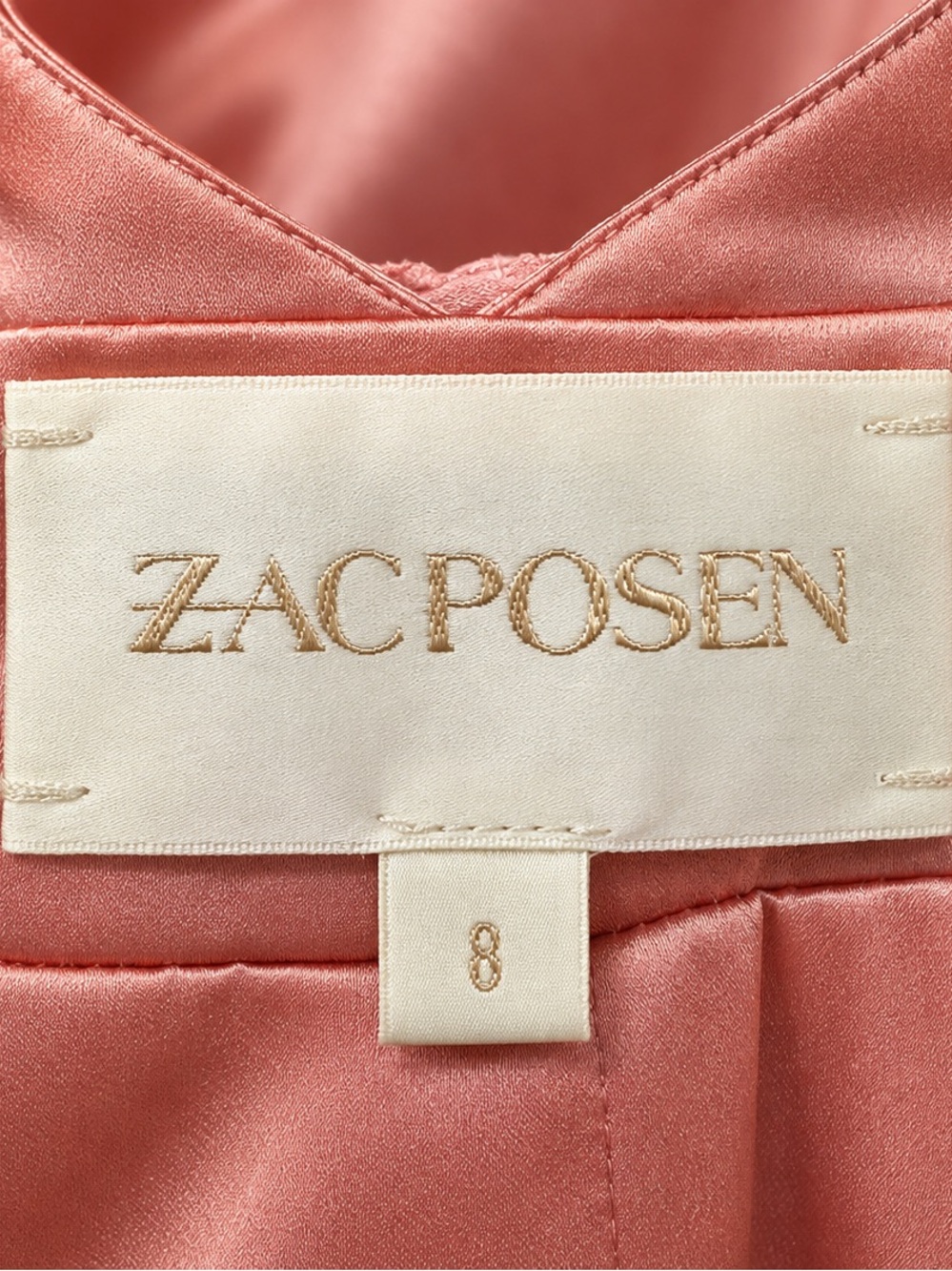 Zac Posen 100% Silk Satin Bow-Tie Open Back Mini Dress in Dusty Rose - Picture 3 of 3